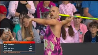 Mens javelin throw 63rd Ostrava Golden Spike 2024 ll Paris Olympic games 2024 javelin throw [upl. by Einberger]