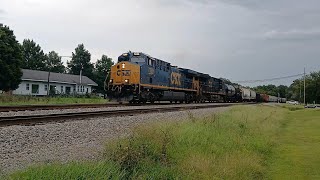 CSXT 7289 Leads CSX Train M582 At Polkton NC With Friendly Crew And Horn Show [upl. by Daveen241]