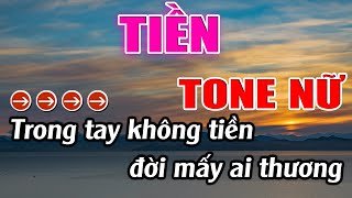 Tiền Karaoke Tone Nữ Karaoke  Dm  Lâm Beat  Beat Mới [upl. by Anialem]