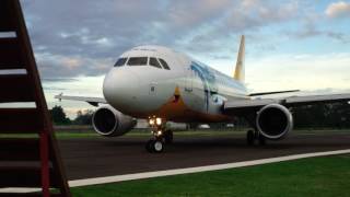 A319 take off at Dumaguete airport [upl. by Healy]