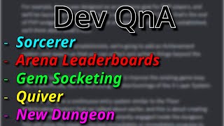 Sorcerer Arena Leaderboards Gem Socketing amp More  Dark and Darker Dev QnA [upl. by Bullard]