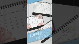 Flower Desk Calendar Botanical Desk Planner Monthly Floral Organizer Unique Office Gift [upl. by Sjoberg229]