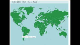 World Major Cities Seterra Quiz [upl. by Bazar]