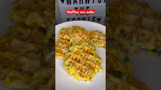 🧇Waffles con pollo comidaparaniños cortos recetasfaciles recetassaludables lonchera [upl. by Yornek656]