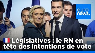 Elections législatives 2024  le RN reste en tête des intentions de vote  euronews 🇫🇷 [upl. by Dibbrun216]