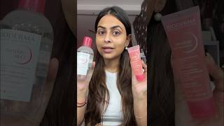 How i double cleanse my skin  best skincare for acne prone and sensitive skin  Bioderma [upl. by Sirovat]