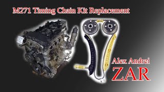 Timing Chain kit replacement M271 Part 11 [upl. by Anen]