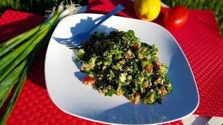 Tabbouleh Salad Recipe  Whats For Din  Courtney Budzyn  Recipe 42 [upl. by Yrod]