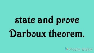 state and prove Darboux theorem [upl. by Brian423]