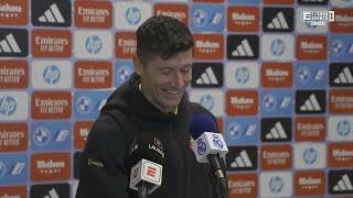 ROBERT LEWANDOWSKI PO EL CLASICO  quotJESTEM BARDZO ZADOWOLONYquot [upl. by Ahsinat419]