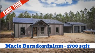 Macie Barndominium  1700 sqft  3 Bedroom  2 Bath [upl. by Nosinned632]