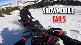 CRAZY SNOWMOBILE FAILS 4  Instant regret  Snowmobile WinsFails 2024 [upl. by Bara]