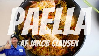 Paella med skaldyr  Opskrifter  P Clausens Fiskehandel [upl. by Olpe]