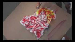 How to make your own tie dye tshirts with fabric spray paint [upl. by Dietsche344]