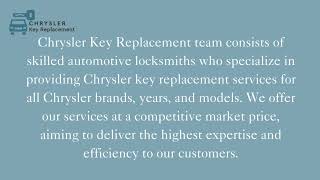 Chrysler key replacement 1 [upl. by Wie]