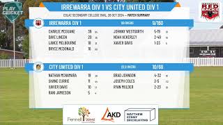 Irrewarra Div 1 v City United Div 1 [upl. by Bozuwa]