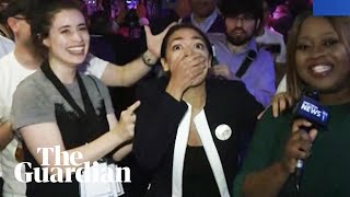 Alexandria OcasioCortez wins against Joe Crowley in Democrat congressional primary [upl. by Marinna789]