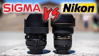 SIGMA 1424mm f28 ART vs NIKON 1424mm f28 Lens Review  CLEAR WINNER [upl. by Neirbo]