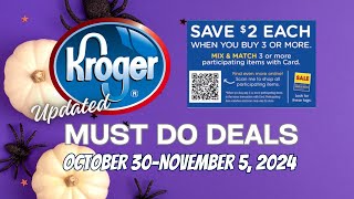 Happy Halloween Kroger UPDATED Must Do Deals for 1030115  NEW Deals amp MORE [upl. by Laenej462]