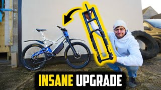 NEW DOWNHILL SUSPENSION TRANSFORMED THE DIY E BIKE PROJECT [upl. by Nelda]