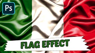 Realistic Flag Effect in Photoshop  Photoshop Effects [upl. by Barby401]