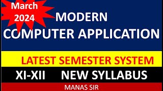 NEW HS COMPUTER APPLICATION SYLLABUS 2024  class 11 12 modern computer application new syllabus [upl. by Initirb]