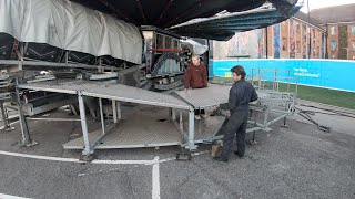 Fun Fair Build Up VideoBehind the Scenes  Waltzer amp Dodgem Pull on and Build upSneak Peak 2023 [upl. by Alhan358]