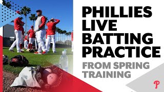 Phillies batting practice live from Spring Training [upl. by Aidiruy]