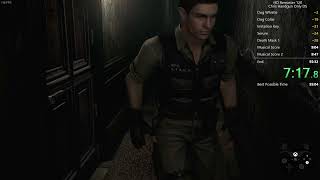 DS WR Resident Evil HD Chris Handgun Only Speedrun 5417 [upl. by Scrope]