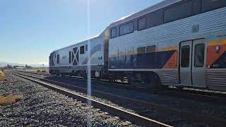 Amtrak Capitol Corridor 727 at Mowry Ave Newark CA with CDTX 2106 SC44 and 8310 Cab Car [upl. by Anilok]