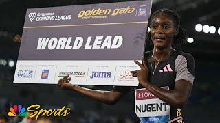 Nugent shocks Americans with fastest 100m hurdles of 2024 for Rome Diamond League crown  NBC Sports [upl. by Petigny]