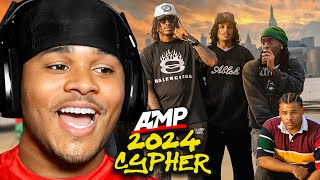 Fanum Reacts To AMP FRESHMAN CYPHER 2024 [upl. by Helbonnah]