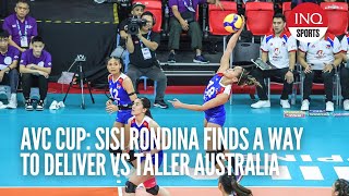 AVC Cup Sisi Rondina finds a way to deliver vs taller Australia [upl. by Chuah]