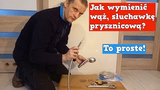 Jak wymienić słuchawkę prysznicową wąż prysznicowy w łazience FACHOWIEC TV [upl. by Arotal]