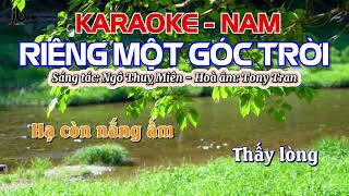 Riêng Một Góc Trời Karaoke  Tone Nam [upl. by Eltsirc67]