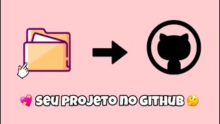 COMO ENVIAR UM PROJETO PARA O GITHUB [upl. by Yorgerg]