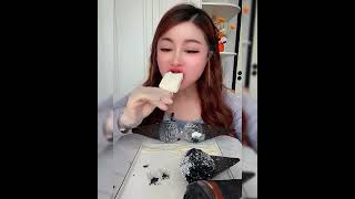 Asmr eating ice cream flavor milk Crispy delicious short video [upl. by Bakemeier242]