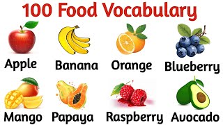 100 Food Name Vocabulary  Common Food Name  Simple English For Beginners [upl. by Suu]