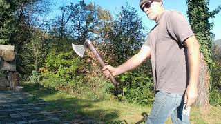 Axe throwing HH Danish axe replica vs card  2 spins [upl. by Sile]