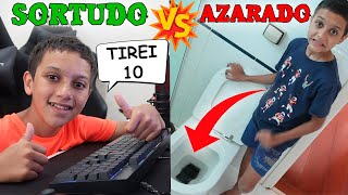 SORTUDO VS AZARADO NA AULA ONLINE DIA DE PROVA [upl. by Eidnyl]