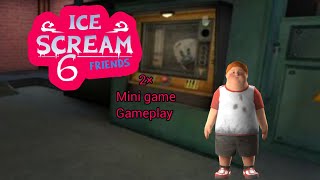 ice scream 6 friends charlie beating mini game twice [upl. by Anileme]