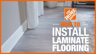 How to Install Laminate Flooring  The Home Depot [upl. by Annayak192]