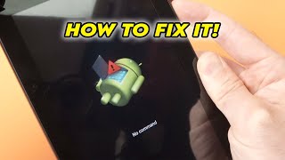 Android Tablet How to Fix No Command Error [upl. by Phare]