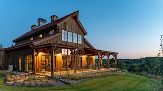 Panoramic Views Retreat A Barn Built For Entertaining  Timberlyne Tour [upl. by Tomasine501]