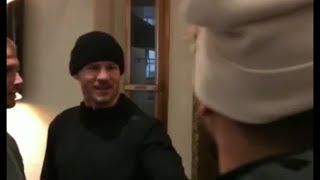 Michael Bisping amp Jorge Masvidal Verbal Altercation at UFC 217 Hotel Lobby [upl. by Dewie]