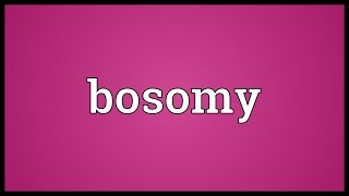 Bosomy Meaning [upl. by Nnylyam]