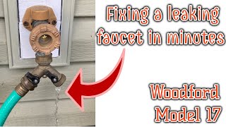 Fixing a leaking faucet  spigot model 17 woodford [upl. by Deeann]