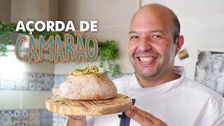 Açorda de Camarão  Receita INCRÍVEL [upl. by Kelton944]