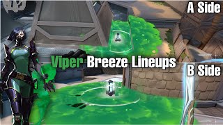 All The Viper Lineups You Need on Breeze  VALORANT [upl. by Ecerehs]