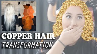 COPPER HAIR TRANSFORMATION  Blonde to Copper  Beauty by Exotic [upl. by Yngiram]